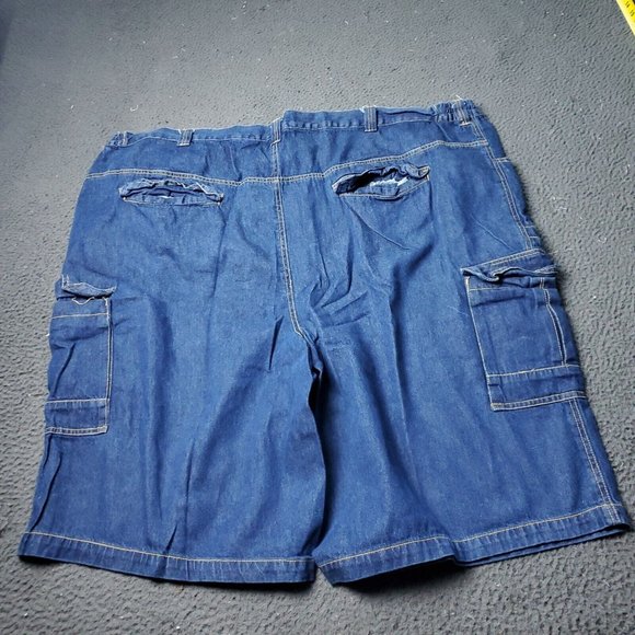 Liberty Blues Denim Jean Shorts Mens Size 54 Big & Tall Blue Cotton Cargo - Picture 7 of 8